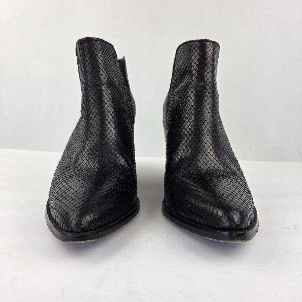 Lucchese Alma Exotic Black Python Vamp Leather An… - image 5